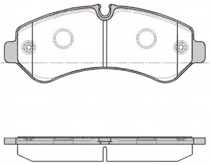 Колодки тормозные дисковые (комплект 4 шт) ЗАДН MB SPRINTER 5-T PLATFORM/CHASSIS (B907) 02/18-,MB SPRIN REMSA 1866.00