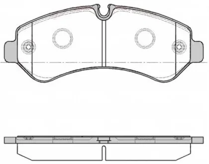Колодки гальмівні дискові (комплект 4 шт) ЗАДН MB SPRINTER 5-T PLATFORM/CHASSIS (B907) 02/18-,MB SPRIN -ua REMSA 1866.00