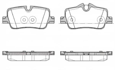 Колодки гальмівні дискові (комплект 4 шт) REMSA 1873.00