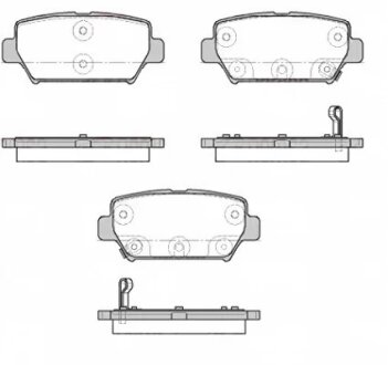 Колодки гальмівні дискові (комплект 4 шт.).)) REMSA 1882.02