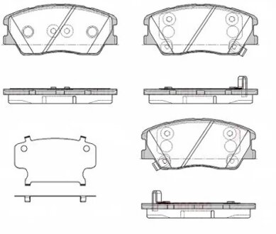 Колодки гальмівні дискові (комплект 4 шт) REMSA 1884.02