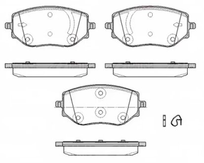Колодки тормозные дисковые (комплект 4 шт) RENAULT REMSA 1887.00