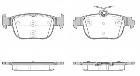 Колодки гальмівні дискові (комплект 4 шт.).)) REMSA 1897.00