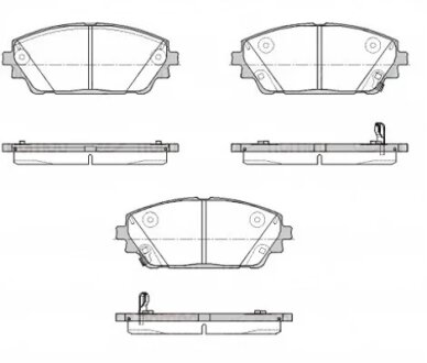 Колодки тормозные дисковые (комплект 4 шт.)) REMSA 1900.02