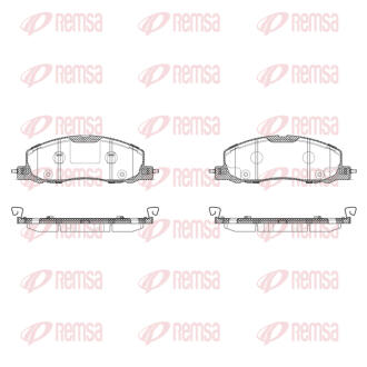 Колодки гальмівні дискові (комплект 4 шт) REMSA 1904.08