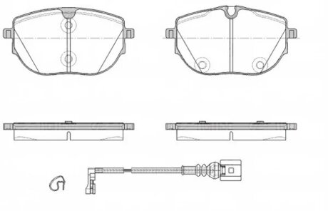 Колодки гальмівні дискові (комплект 4 шт) ЗАДН VW MULTIVAN VI 2.0 2015-,TRANSPORTER VI 2015- -ua REMSA 1920.01