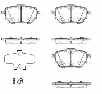Колодки гальмівні дискові (комплект 4 шт) REMSA 1937.02
