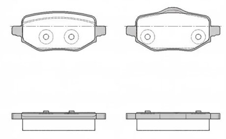 Колодки гальмівні дискові (комплект 4 шт) REMSA 1952.00