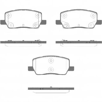 Колодки гальмівні дискові (комплект 4 шт) REMSA 1969.02