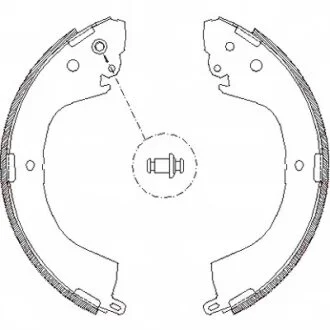 Колодки тормозные барабанные (комплект 4 шт) ЗАДН MITSUBISHI L 200 1996 -, L 400 1996 - 2002, L 400 / S REMSA 4119.00