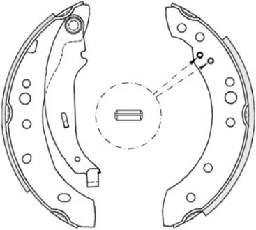 Колодки гальмівні барабанні (комплект 4 шт) REMSA 4149.02