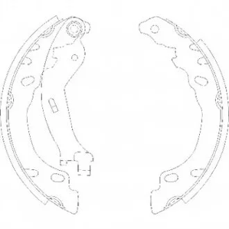Колодки гальмівні барабанні ЗАДН FIAT PANDA 2003 -, 500 2007 -, 500 C 2009 -, 500L 2014 - -ua REMSA 4158.00