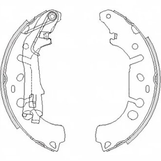 Колодка гальм. барабан. OPEL CORSA D 1.0-1.4 06-, FIAT GRANDE PUNTO 1.3-1.4 05 - задн. (REMSA 4192.00