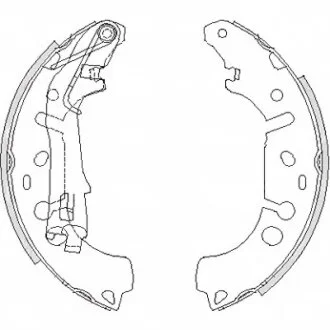 Колодка гальм. барабан. OPEL CORSA D 1.0-1.4 06-, FIAT GRANDE PUNTO 1.3-1.4 05 - задн. (вир-во Remsa REMSA 4192.00