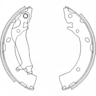 Колодки гальмівні барабанні ЗАДН HYUNDAI GEZT 1,1 1,3 1,4 1,5 00- +ABS -ua REMSA 4203.00