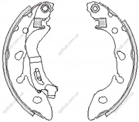 Колодки гальмівні барабанні FIAT PANDA (169_) 09.2003-,500 (312_) 07.2010- -ua REMSA 4249.00 (фото 1)