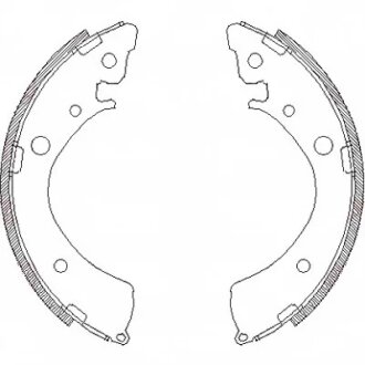 Колодки гальмівні барабанні HONDA CIVIC 1.6I COUPE - VTEC EH6 D16Z6 1590CC 16V OHC FWD 5 MTM + ATM 92- -ua REMSA 4367.00