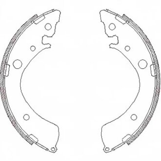 Колодки гальмівні барабанні ЗАДН HONDA CITY 2002 - 2004, CIVIC V 1991 - 1996, CIVIC VI 1994 - 2001, CI -ua REMSA 4367.01