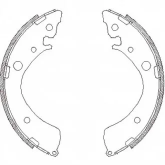 Колодки гальмівні барабанні ЗАДН HONDA CITY 2002 - 2004, CIVIC V 1991 - 1996, CIVIC VI 1994 - 2001, CI -ua REMSA 4367.01