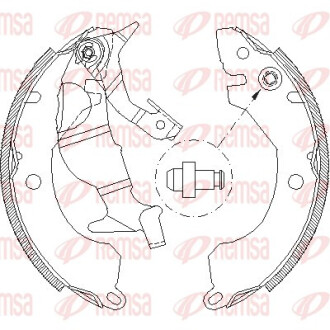 Колодки тормозные барабанные EAGLE SUMMIT_HYUNDAI EXCEL (X-1)§PONY (X-1)_EXCEL (X-2)§PONY (X-2)_EXCEL S REMSA 4371.00