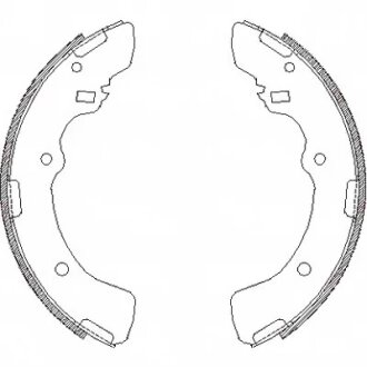 Колодки гальмівні барабанні (комплект 4 шт) REMSA 4379.00