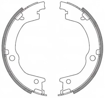 Колодки гальмівні барабанні ЗАДН KIA SORENTO 2.5D(170ЛС) С 12.2006-, 3.3 V6 С 12.2006- -ua REMSA 4644.00