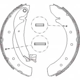 Колодки гальмівні барабанні ЗАДН CITROEN JUMPER 94-02 PEUGEOT BOXER 94-02 FIAT DUCATO 94-02 REMSA 4719.00