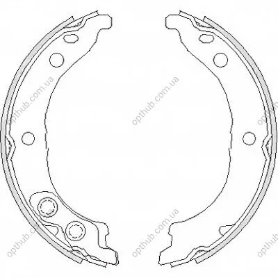 Колодки тормозные барабанные FIAT DUCATO 2.0-2.8 02-,PEUGEOTT BOXER REMSA 4728.00 (фото 1)