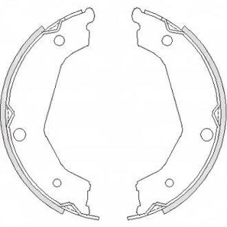 Колодки гальмівні барабанні ЗАДН KIA SORENTO 2.4-3.5 02- REMSA 4732.00