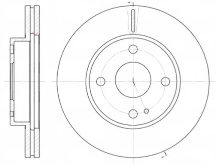 Диск гальмівний ПЕРЕДН KIA SEPHIA 1.6 94- -ua REMSA 6056.10