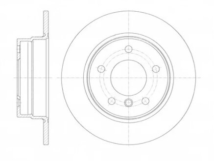 Диск гальмівний ЗАДН BMW E87 1- 1.6 1.8 04- -ua REMSA 61013.00