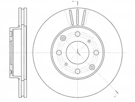 Диск гальмівний HONDA CIVIC, 1.4I,1.5I 16V 94.02-,95.11- -ua REMSA 6108.10