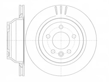 Диск гальмівний ЗАДН VW TOUAREG 2.5 R5 TDI 03-2010, MULTIVAN V 1.9TDI-2.5TDI -09,TRANSPORTER V 1.9TDI -ua REMSA 61160.10