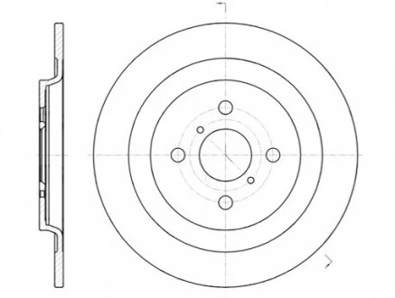 Диск гальмівний TOYOTA YARIS 1.0I 12V, 1.4 D-4D 06/01-,09/03- R. -ua REMSA 61173.00