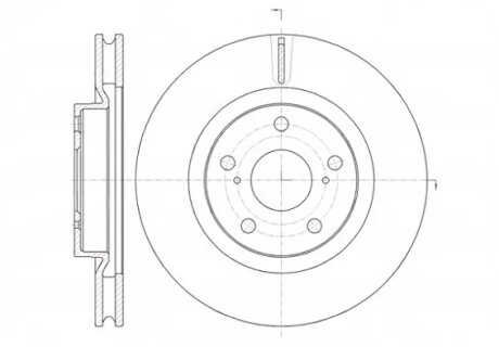 Диск гальмівний ПЕРЕДН TOYOTA CAMRY 2.4 01-11, 3.0 01-06 -ua REMSA 61259.10