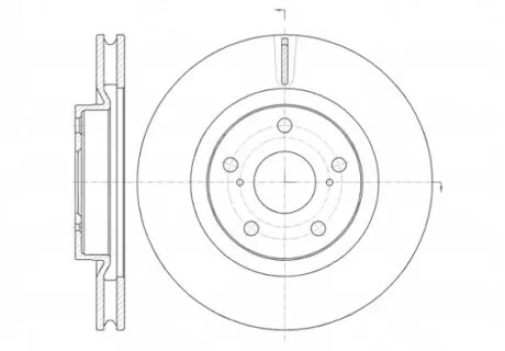 Диск гальмівний ПЕРЕДН TOYOTA CAMRY 2.4 01-11, 3.0 01-06 -ua REMSA 61259.10