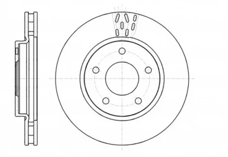 Диск гальмівний ПЕРЕДН MITSUBISHI LANCER 1.5-2.0 08-, DODGE CALIBER 1.8-2.4 06- -ua REMSA 61291.10