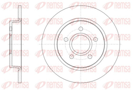 Диск гальмівний FORD FOCUS III 1.6 2.0 2011 - задн. REMSA 61503.00
