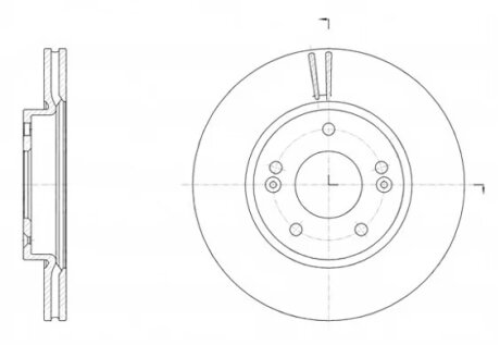 Диск гальмівний HYUNDAI I30 1.4-1.6 2011-, KIA CEED 2012 - передн. REMSA 61507.10