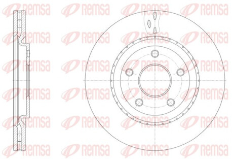 Диск гальмівний ПЕРЕДН CHRYSLER GRAND VOYAGER V (RT) 10/07-,FIAT FREEMONT (345_) 08/11-,LANCIA VOYAGE -ua REMSA 61515.10