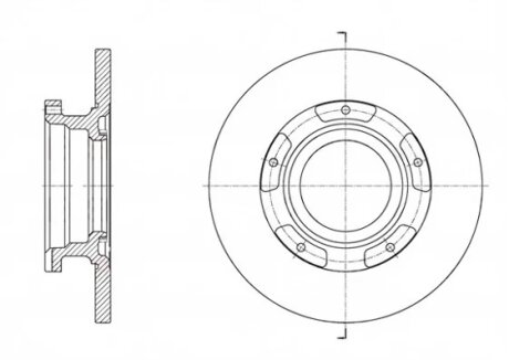 Диск гальмівний ЗАДН FORD TOURNEO COSTUM 2.2TDCI 2012- D=288MM -ua REMSA 61564.00