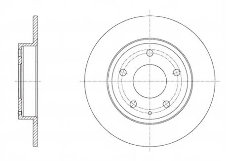 Диск гальмівний ЗАДН MAZDA 3 SKYACTIV-D 150 2.2 2013- -ua REMSA 61575.00