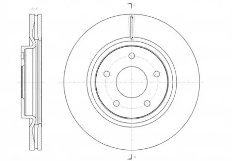 Диск гальмівний ПЕРЕДН NISSAN JUKE 1.6DIG-T 2010- -ua REMSA 61580.10