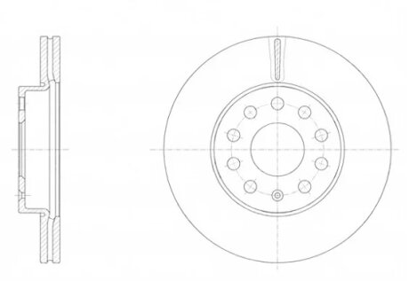 Диск гальмівний ПЕРЕДН VW GOLF VII 1.2 1.6 2013-,SKODA OCTAVIA 2012-,SEAT LEON -ua REMSA 61586.10