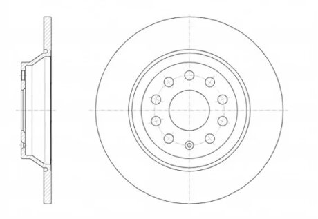 Диск гальмівний ЗАДН VW PASSAT 1.4 2.0 2014-,GOLF VII 2.0 2013-,AUDI TT 2014- -ua REMSA 61587.00