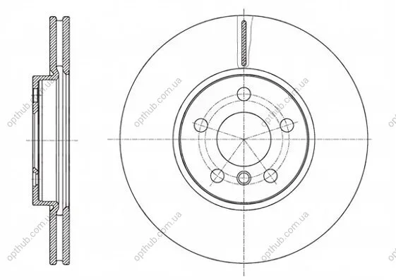 Диск гальмівний ПЕРЕДН BMW X1 (F48) 09/15-,2 ACTIVE (F45)(F46) 09/14-,MINI CLUBMAN (F54) 07/15- -ua REMSA 61596.10 (фото 1)