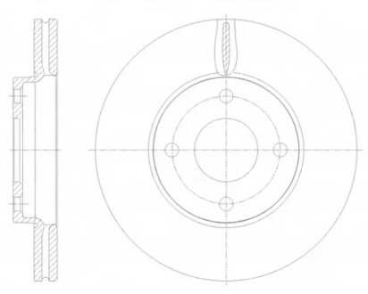 Диск тормозной передний FORD FIESTA VII 01/17,FORD FIESTA VII VAN 09/18 REMSA 61778.10