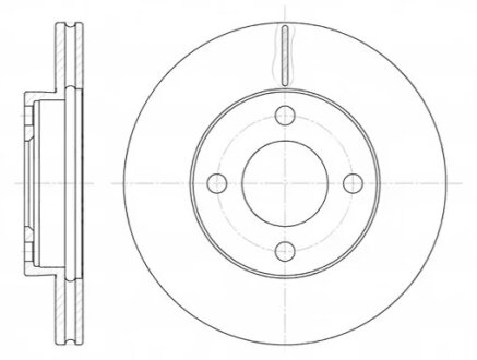 Диск гальмівний AUDI 100 (43, C2) (08/76-07/82) передн. REMSA 6185.10