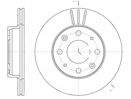 Диск гальмівний HONDA CIVIC, INSIGHT 1.0I-1.5I 16V 91.10-,00.04- -ua REMSA 6368.10
