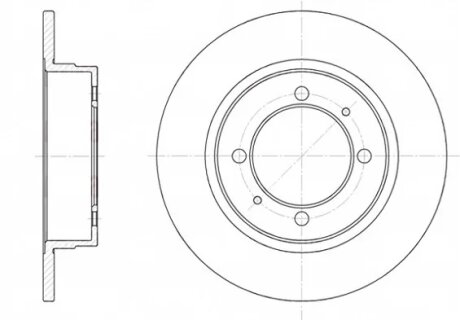 Диск гальмівний MITSUBISHI LANCER 1.6I 16V 92.06- -ua REMSA 6390.00